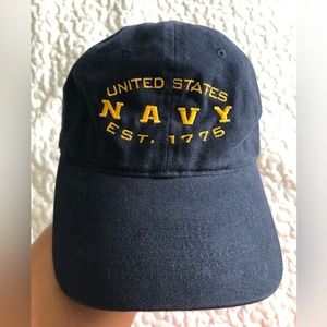 Men’s United States Navy est. 1775, Yikes! Brand, Navy Blue -yellow stitching